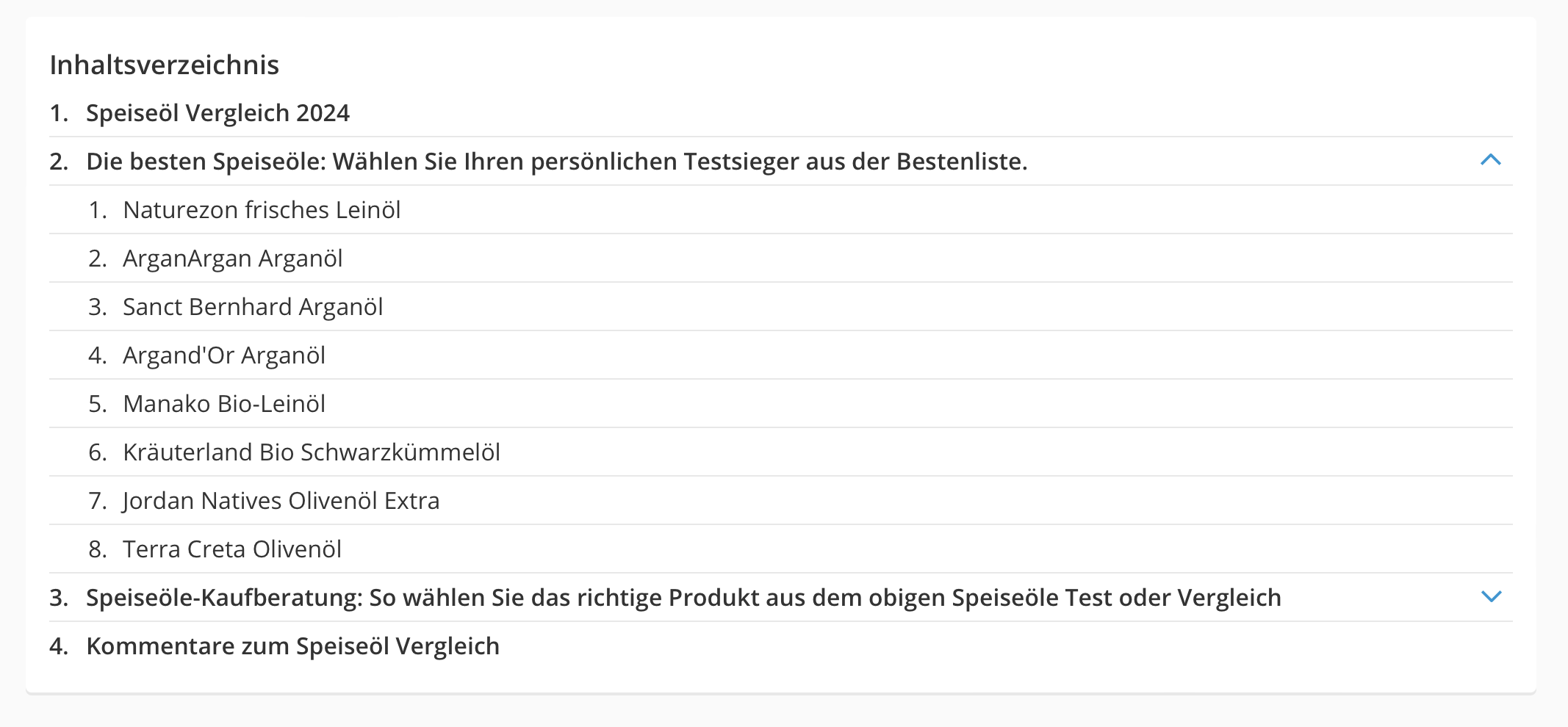 Speiseöl Vergleich 2024 Testbericht TOP-Produkte