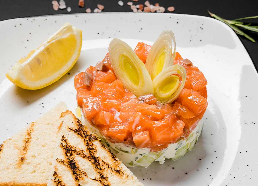 Lachs-Tartar mit Arganöl